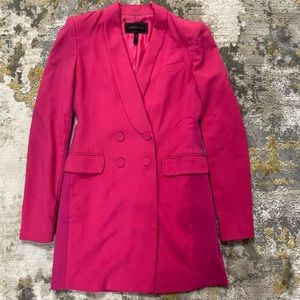 Hot pink double breasted blazer